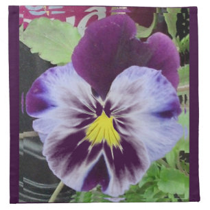 2013 Purple Pansy's Cloth Napkin
