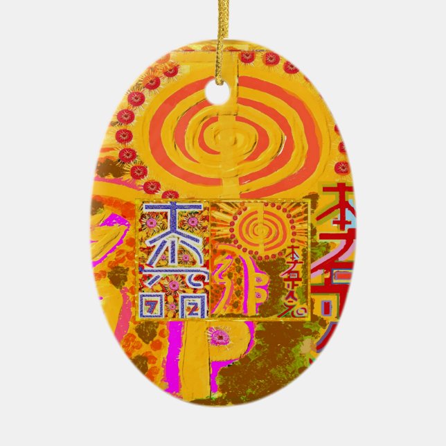2013 ver. REIKI Healing MASTER Symbols Ceramic Ornament (Front)