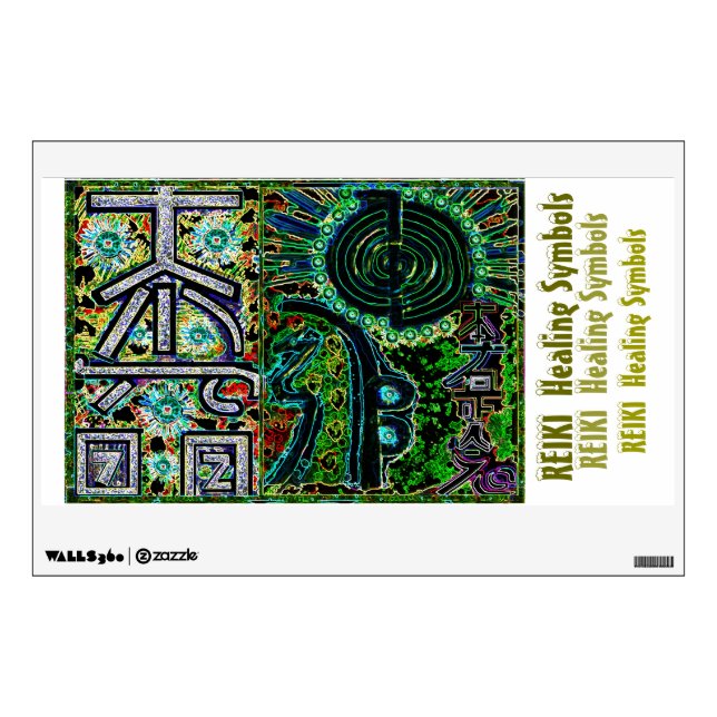 2013 ver. REIKI Healing Symbols Wall Decal (Front)