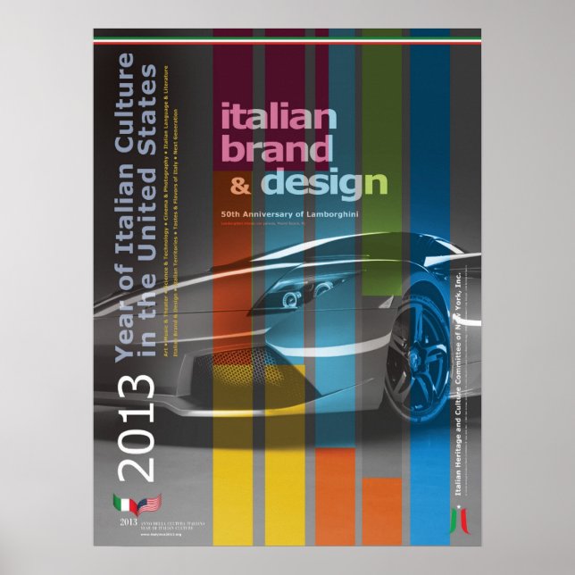 2013 Year of Italian Culture  Italy Design Poster (Front)