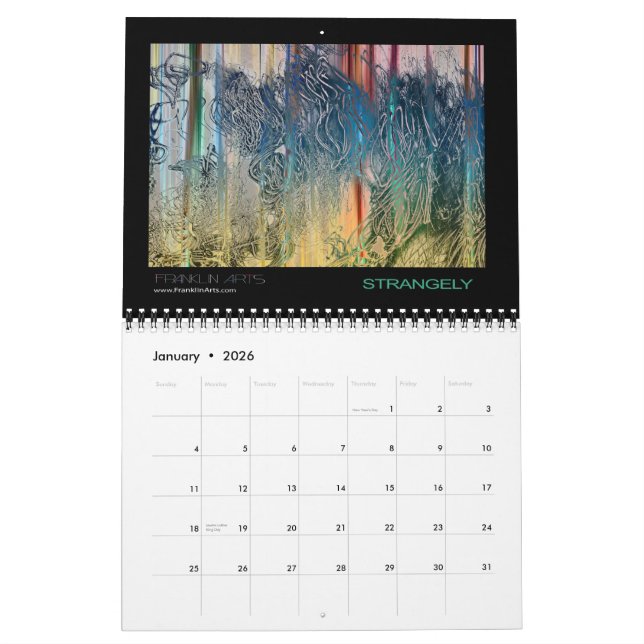 2014 Abstract Art Calendar (Jan 2026)