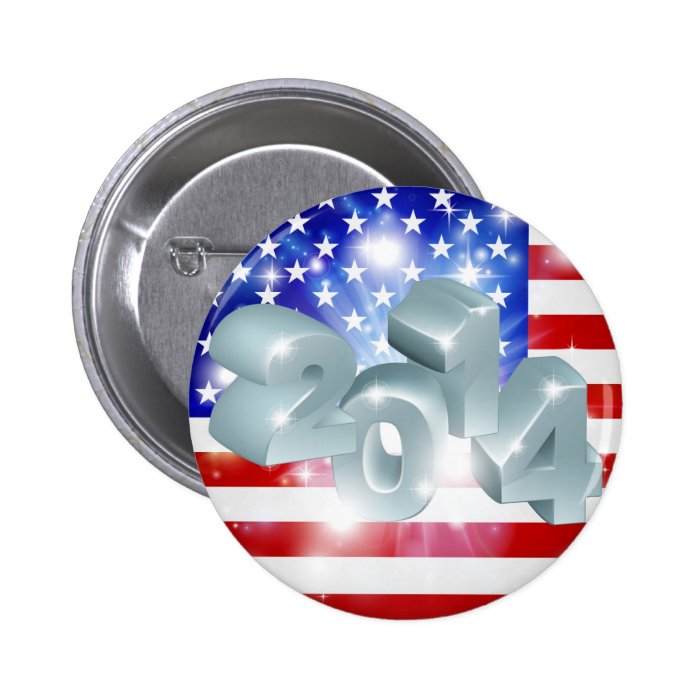 2014 American Flag Button