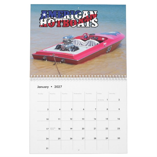 2014 American Hot Boats Calendar (Jan 2027)