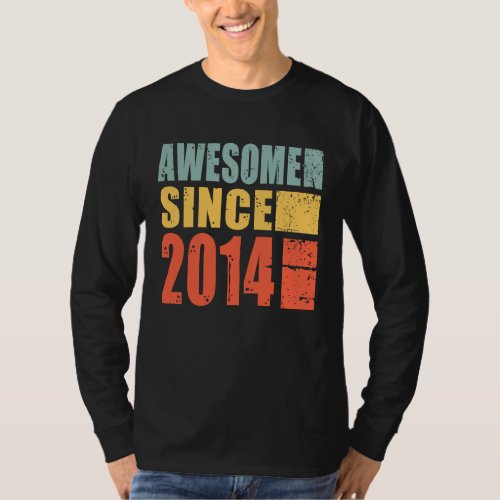 2014 Birthday Awesome Since 2014 T_Shirt