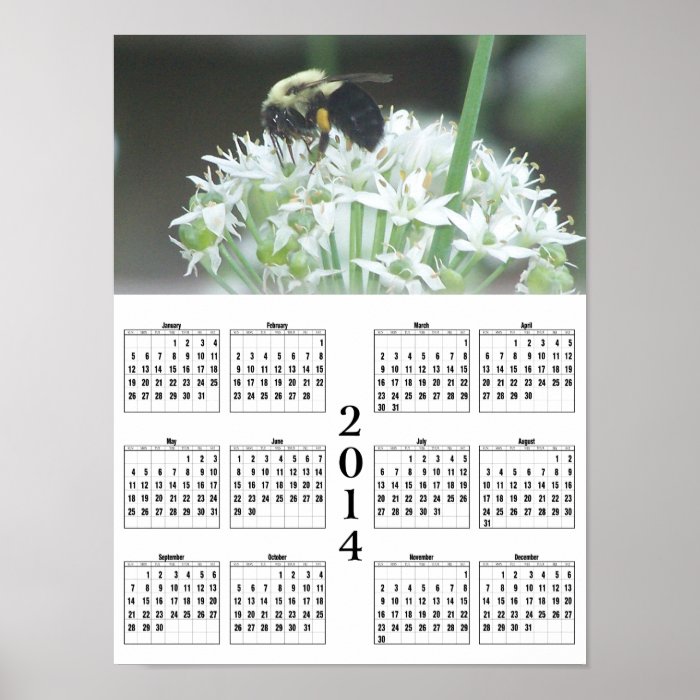 2014 Bumblebee Calendar Print