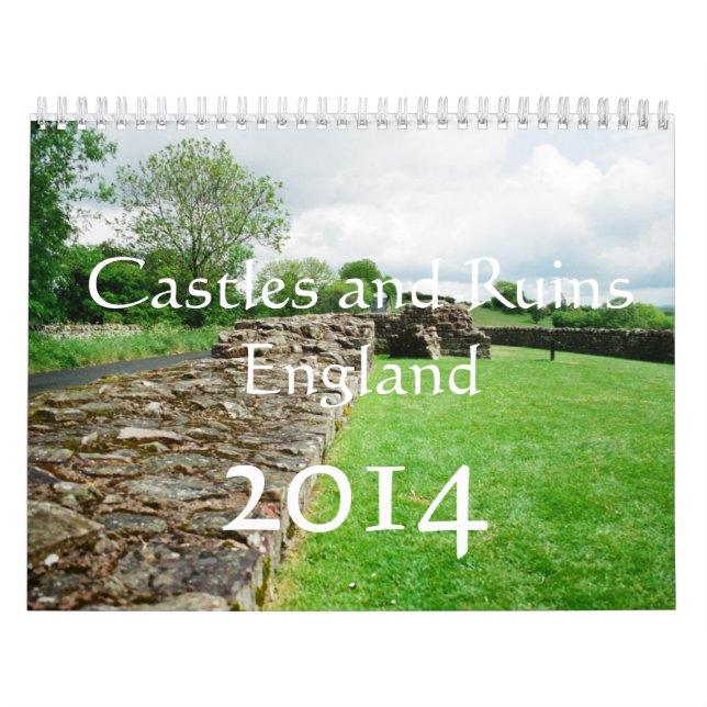 2014 calendar, Castles and Ruins in England Calendar (Cover)