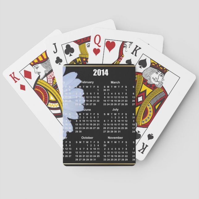 2014 Calendar Poker Cards (Back)