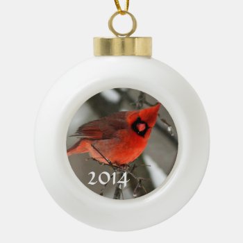 2014 Cardinal Ornament by Considernature at Zazzle