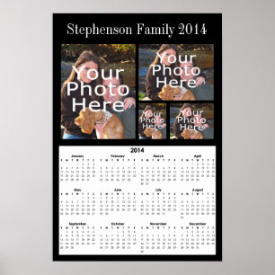 2014 Custom Photo Collage Calendar Poster