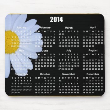 2014 Daisy Calendar Mousepad by LPFedorchak at Zazzle