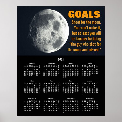 2014 Demotivational Calendar Goal Setting Poster
