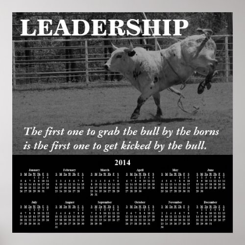 2014 Demotivational Calendar Leadership Poster