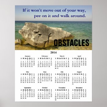 2014 Demotivational Calendar Obstacles Poster by disgruntled_genius at Zazzle
