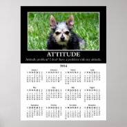 2014 Demotivational Wall Calendar: Bad Attitude Poster at Zazzle