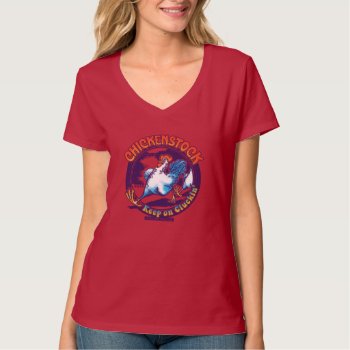 2014 Fair Oaks Chicken Stock V-neck Tee: Color W T-shirt by jenniferhill1 at Zazzle