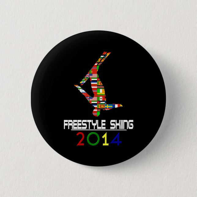 2014: Freestyle Skiing Pinback Button (Front)