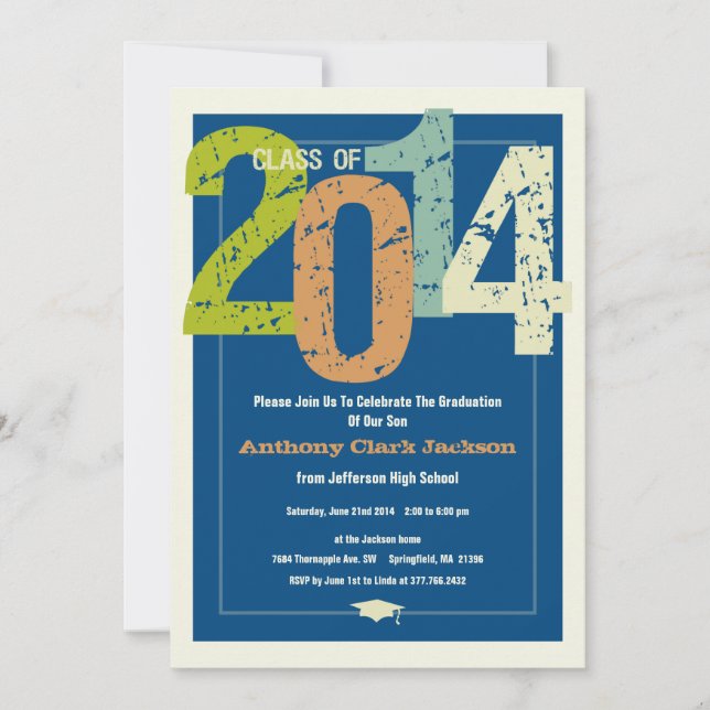 2014 Fun Graduation Party Invitation (Front)