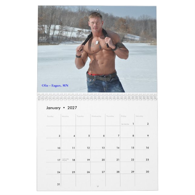 2014 Global Guys hunk calendar (Jan 2027)