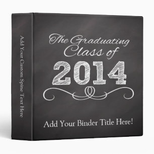 2014 Graduation Chalkboard-Style Notebook Binder