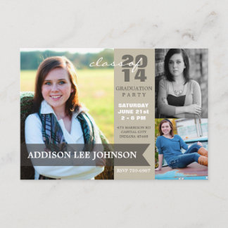 2014 Graduation Party - Classy Banner Collage Invitation