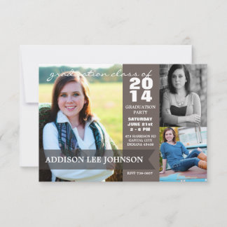 2014 Graduation Party - Classy Banner Collage Invitation