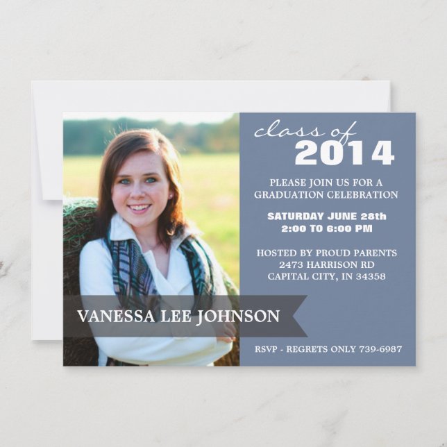 2014 Graduation Party - Sassy Classy Banner Invitation (Front)