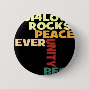 2014 Love Rocks Peace Art Print Button