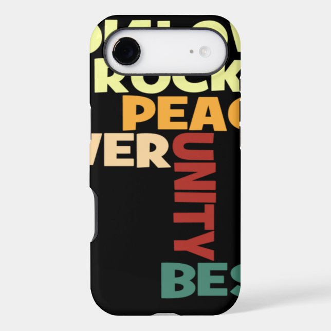 2014 Love Rocks Peace Art Print Case-Mate iPhone Case (Back)