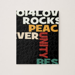 2014 Love Rocks Peace Art Print Jigsaw Puzzle