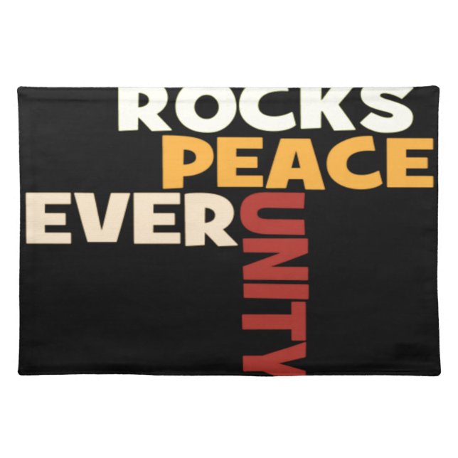 2014 Love Rocks Peace Art Print Placemat (Front)
