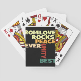 2014 Love Rocks Peace Art Print Poker Cards