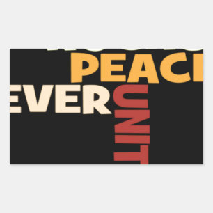 2014 Love Rocks Peace Art Print Rectangular Sticker