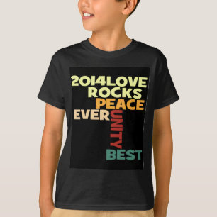 2014 Love Rocks Peace Art Print T-Shirt