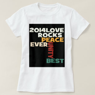 2014 Love Rocks Peace Art Print T-Shirt