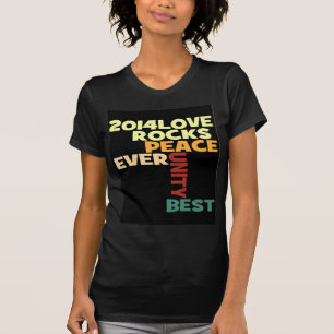 2014 Love Rocks Peace Art Print T-Shirt