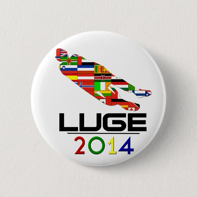 2014: Luge Pinback Button (Front)