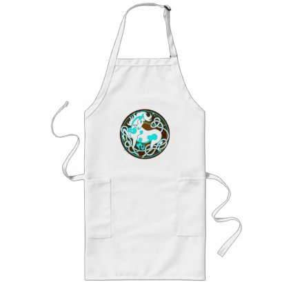 2014 Mink Chef: Unicorn Apron - White/Turquoise