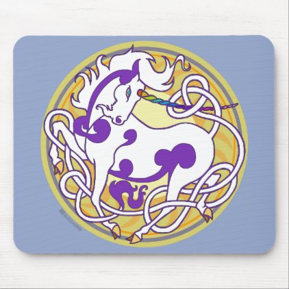 2014 Mink Office: Unicorn Mouspad - Purple/Yellow Mouse Pad