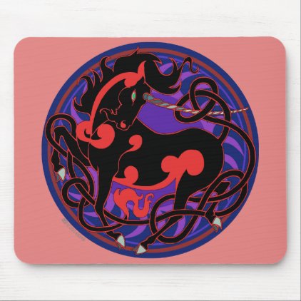 2014 Mink Office: Unicorn Mouspad - Red/Black Mouse Pad