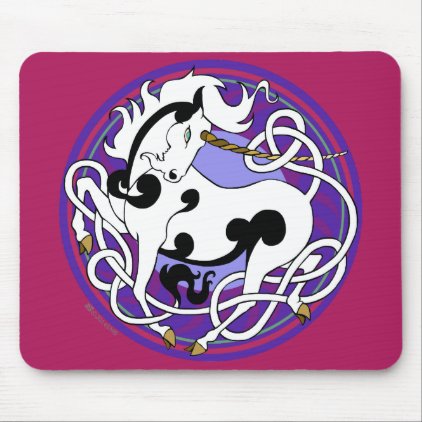 2014 Mink Office: Unicorn Mouspad - White/Purple Mouse Pad
