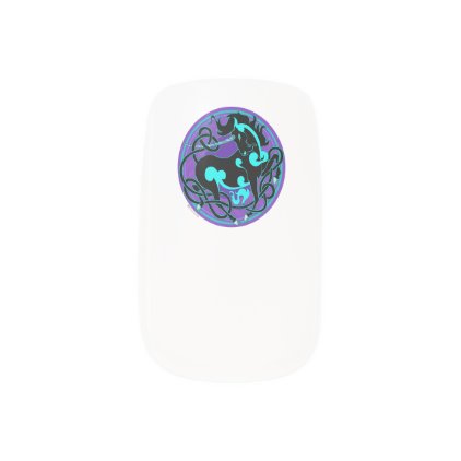 2014 Mink Style Unicorn Nail Wraps - Black/Blue