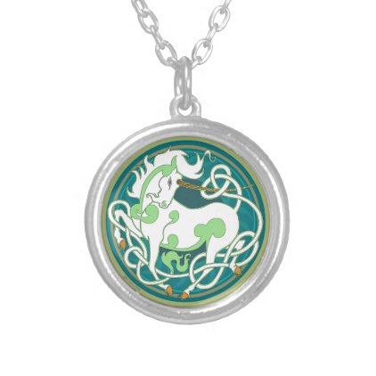 2014 Mink Style Unicorn Necklace - Green/White