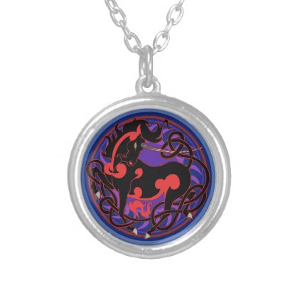 2014 Mink Style Unicorn Necklace - Red/Black