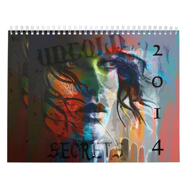 2014 mixed media female portrait calendar (Cover)