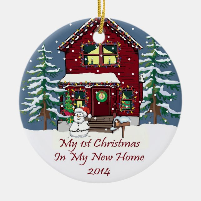 2014 My New Home Christmas Ceramic Ornament (Front)