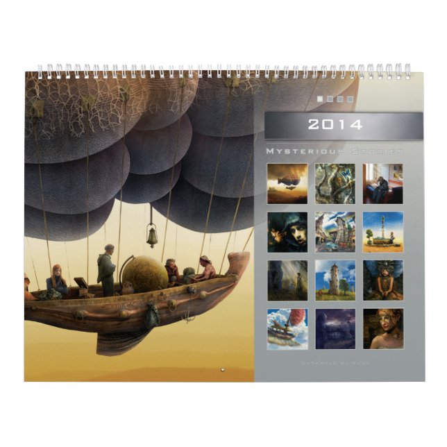 2014 Mysterious Stories (1) - Huge Wall Calendar (Cover)