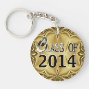 2014 Or Any Year & Name Silver Gold Class Keychain