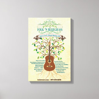 2014 Pagosa Folk 'N Bluegrass Poster Canvas Print
