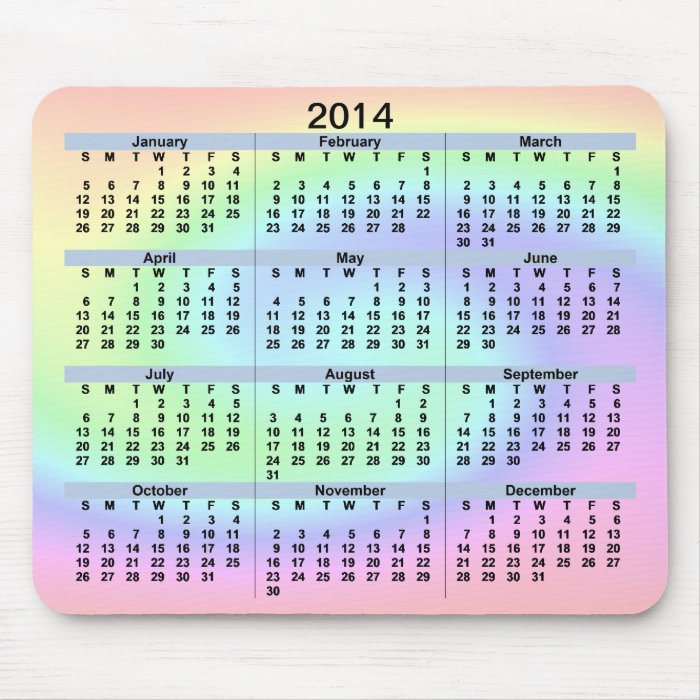 2014 Pastel Wave Mousepad