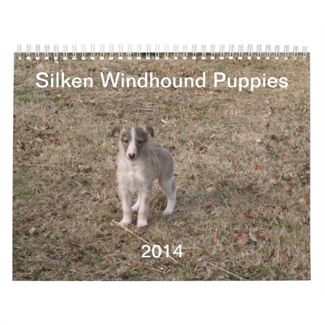 2014 Silken Windhound Puppies 1-2 Calendar (Cover)